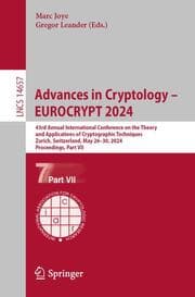 Cover von Advances in Cryptology - EUROCRYPT 2024