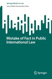 Cover von Mistake of Fact in Public International Law