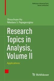 Cover von Research Topics in Analysis, Volume II