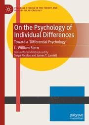 Cover von On the Psychology of Individual Differences