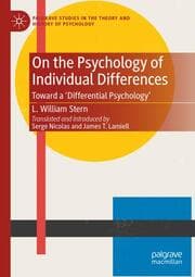 Cover von On the Psychology of Individual Differences