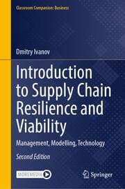 Cover von Introduction to Supply Chain Resilience and Viability