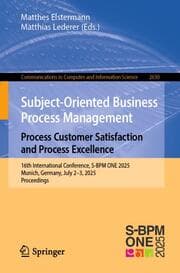 Cover von Subject-Oriented Business Process Management. Process Customer Satisfaction and Process Excellence
