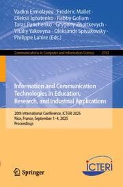 Cover von Information and Communication Technologies in Education, Research, and Industrial Applications