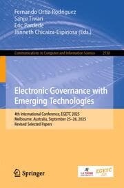 Cover von Electronic Governance with Emerging Technologies