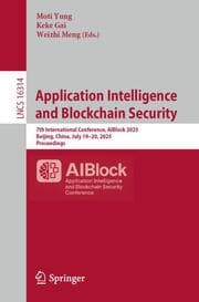 Cover von Application Intelligence and Blockchain Security