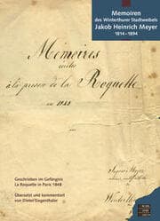 Cover von Memoiren des Winterthurer Stadtratsweibels Jakob Heinrich Meyer 1814-1894
