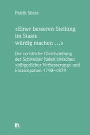 Cover von 'Einer besseren Stellung im Staate wurdig machen '