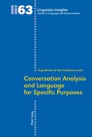 Cover von Conversation Analysis and Language for Specific Purposes