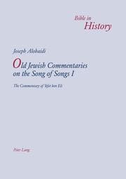 Cover von Old Jewish Commentaries on the Song of Songs I