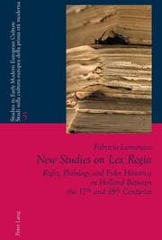 Cover von New Studies on Lex Regia