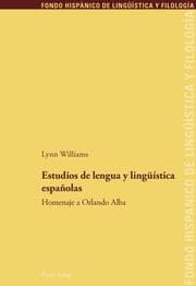Cover von Estudios de lengua y lingüística españolas