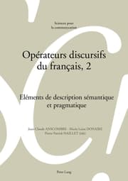 Cover von Opérateurs discursifs du français, 2