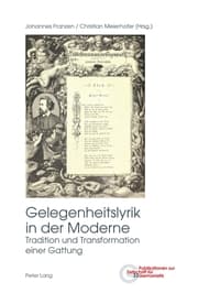 Cover von Gelegenheitslyrik in der Moderne