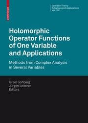 Cover von Holomorphic Operator Functions of One Variable and Applications