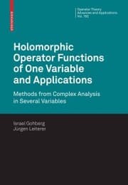 Cover von Holomorphic Operator Functions of One Variable and Applications