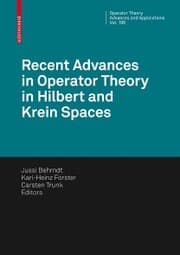 Cover von Recent Advances in Operator Theory in Hilbert and Krein Spaces