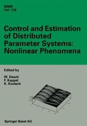 Cover von Control and Estimation of Distributed Parameter Systems: Nonlinear Phenomena