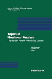 Cover von Topics in Nonlinear Analysis