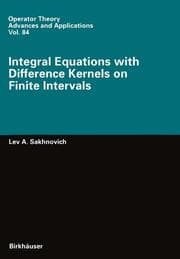 Cover von Integral Equations with Difference Kernels on Finite Intervals