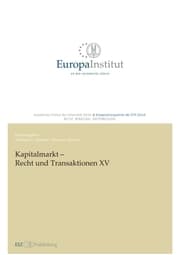 Cover von Kapitalmarkt - Recht und Transaktionen XV