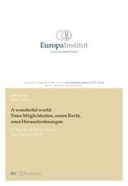 Cover von A wonderful world: Neue Möglichkeiten, neues Recht, neue Herausforderungen