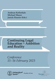 Cover von Continuing Legal Education