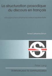Cover von La structuration prosodique du discours en français
