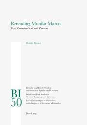 Cover von Rereading Monika Maron