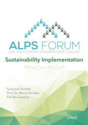 Cover von Tagungsband Alps Forum 2023: Sustainability Implementation