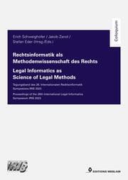 Cover von Rechtsinformatik als Methodenwissenschaft des Rechts