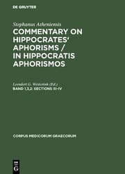 Cover von Stephanus of Athens.Commentary on Hippocrates'Aphorisms