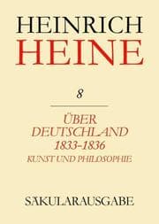 Cover von Über Deutschland 1833-1836. Aufsätze über Kunst und Philosophie