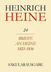 Cover von Briefe an Heine 1823-1836