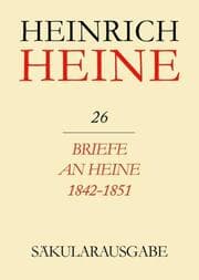 Cover von Briefe an Heine 1842-1851