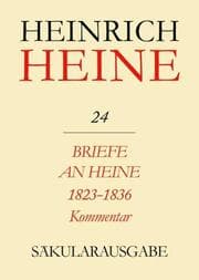 Cover von Briefe an Heine 1823-1836.Kommentar