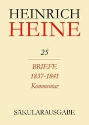 Cover von Briefe an Heine 1837-1841.Kommentar
