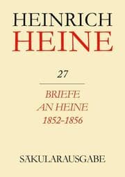 Cover von Briefe an Heine 1852-1856