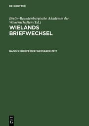 Cover von Briefe der Weimarer Zeit