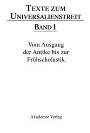 Cover von Texte zum Universalienstreit