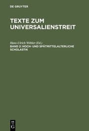 Cover von Hoch- und spätmittelalterliche Scholastik