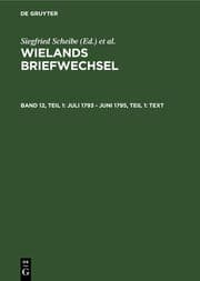Cover von Band 12.1: Briefe Juli 1793 - Juni 1795.Text