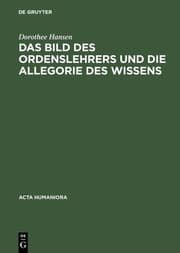 Cover von Das Bild des Ordenslehrers und die Allegorie des Wissens