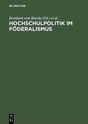 Cover von Hochschulpolitik im Föderalismus