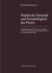 Cover von Praktische Vernunft und Vernünftigkeit der Praxis