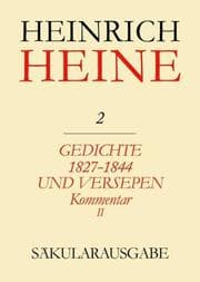 Cover von Gedichte 1827-1844 und Versepen.Kommentar II