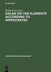 Cover von Galen on the Elements According to Hippocrates