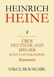 Cover von Über Deutschland 1833-1836.Aufsätze über Kunst und Philosophie.Kommentar