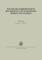 Cover von Bd.V: 9.Januar 1551 - 1.Mai 1552