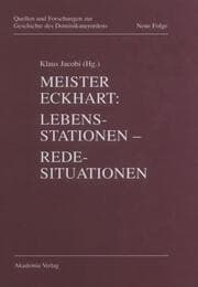Cover von Meister Eckhart.Lebensstationen - Redesituationen